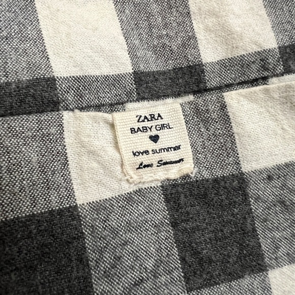 Zara Baby Girl Gingham Hooded Jacket - Picture 5 of 11